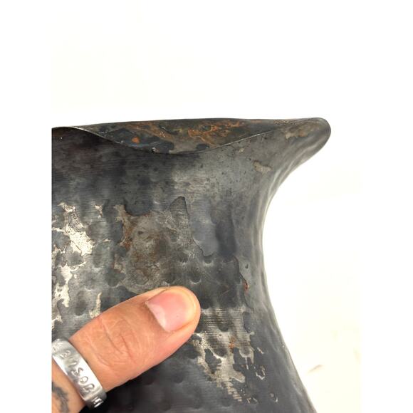 Vintage Hammered Pewter Jug Pitcher - Picture 6 of 15